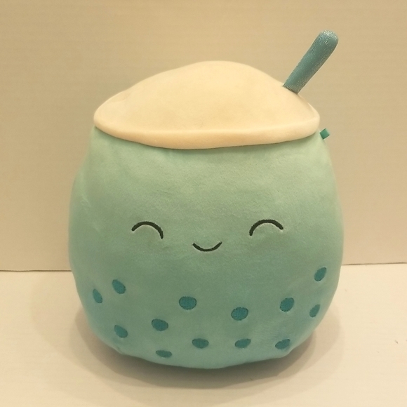 Squishmallows Jakarria The Aqua Blue Bubble Tea Boba Drink Plush - Picture 2 of 9